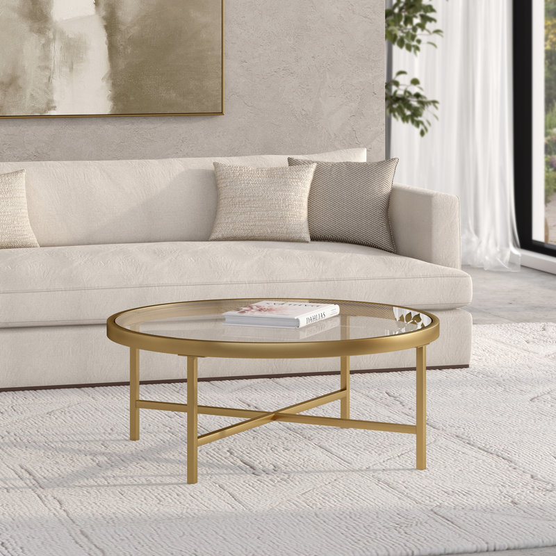 Cross Legs Coffee Table, Gold
