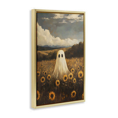 Cadre flottant «Ghost In Sunflower Field», conception par Arlington Prints