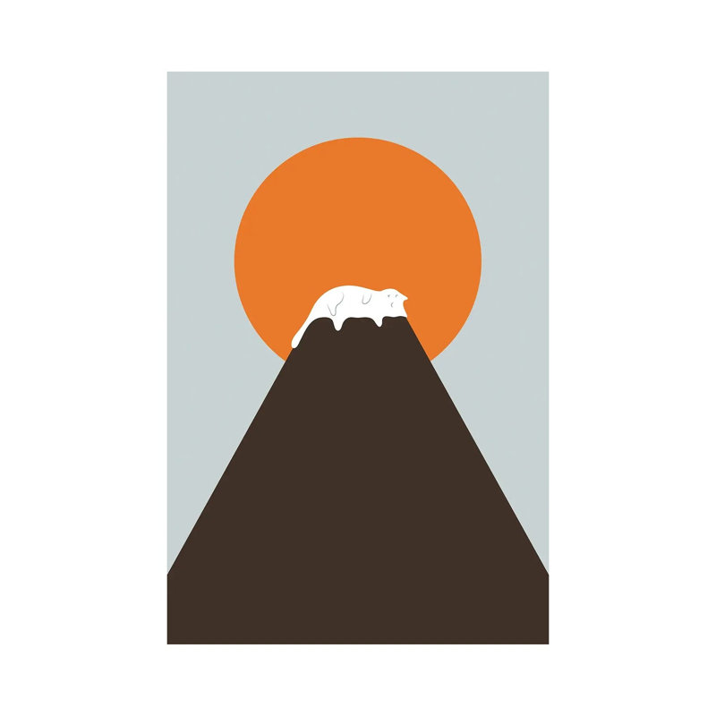 «Cat Landscape XXVIII-B» par Lim Heng Swee - impression sur toile tendue, H 12 po x l 8 po x P 0,75 po