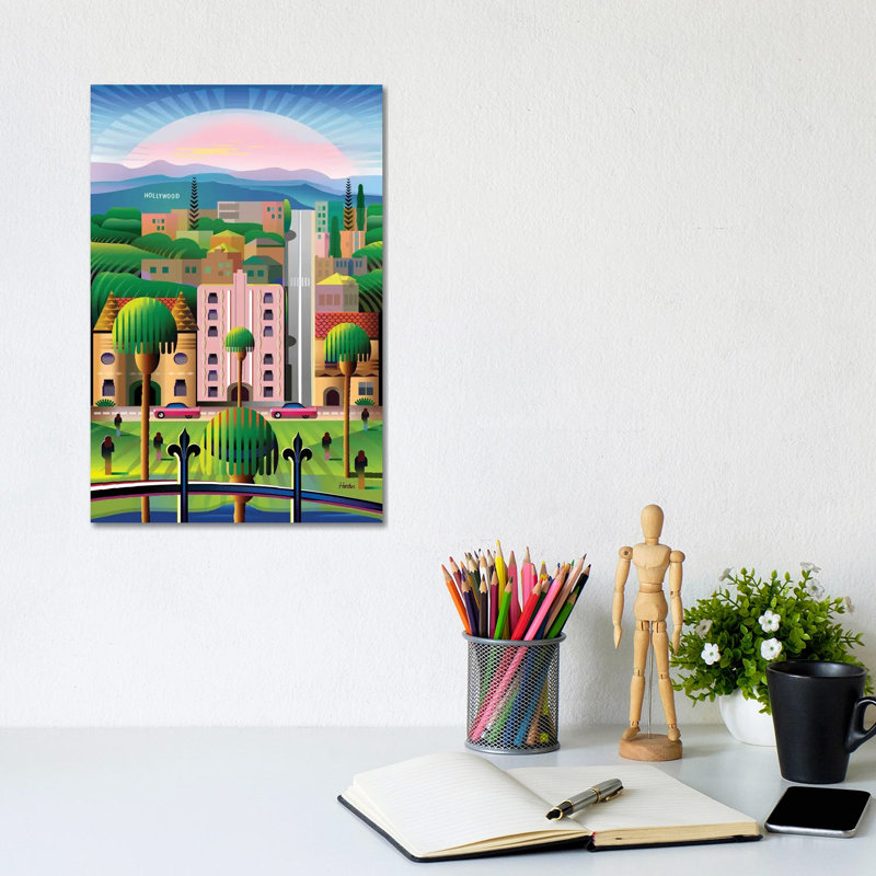 Hollywood 1 Piece Wrapped Canvas Wall Art, 20.32 cm H x 30.48 cm W