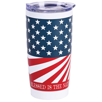 Tumbler Blessed Is The Nation Wht 20 Oz