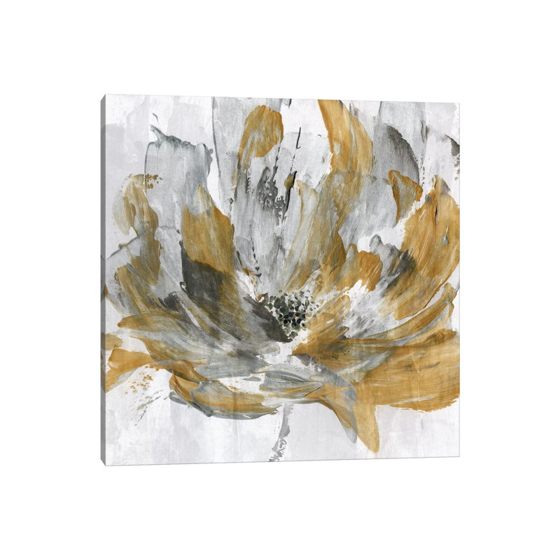 Golden Flower Power by Katrina Craven - Wrapped Canvas Gallery-Wrapped Canvas Giclée, 45.72 cm H x 45.72 cm W