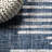Grundy Berber Stripe Geometric Blue/Ivory Indoor/Outdoor Rug-1647369414