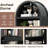 70.86''H Arched Storage Bookcase With Fluted Door And Drawer-1944152960