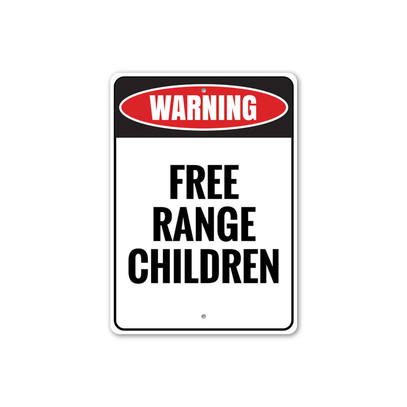 Plaque en aluminium pour enfants Free Range, H 18 po x l 12 po x P 0,06 po