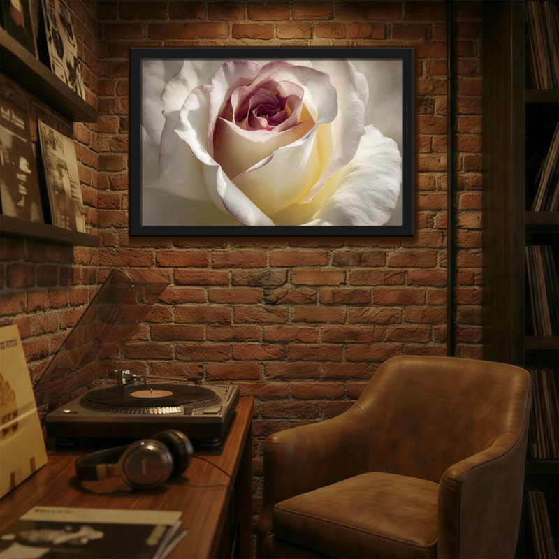 Plantes et fleurs rose blanc doux avec centre rose, H 12 po x l 18 po
