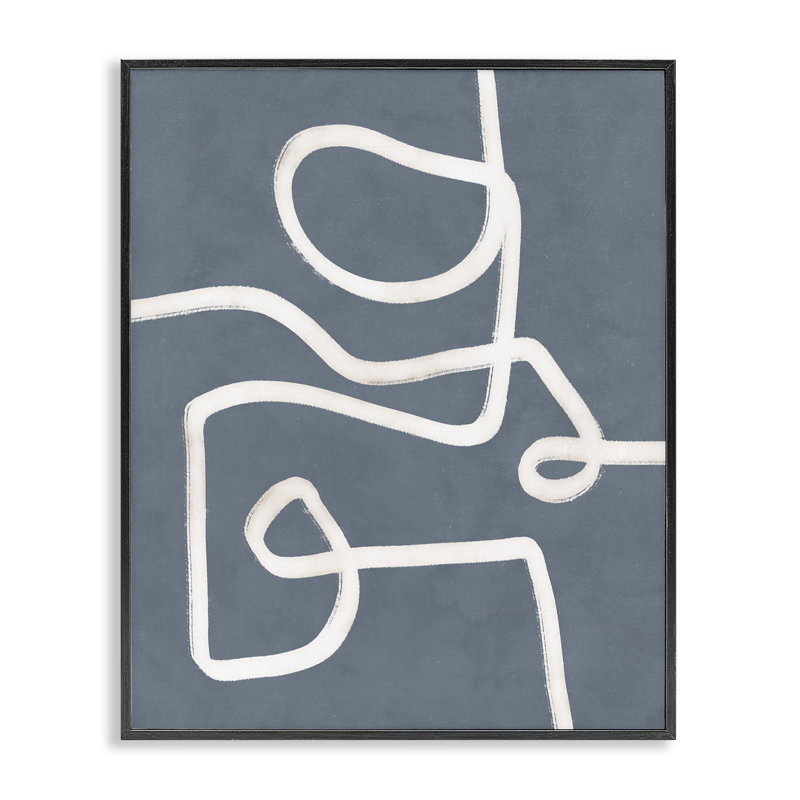 Free Line sur art giclée encadrée par Nina Blue, Giclée encadrée noir minuit, H 14 po x l 11 po