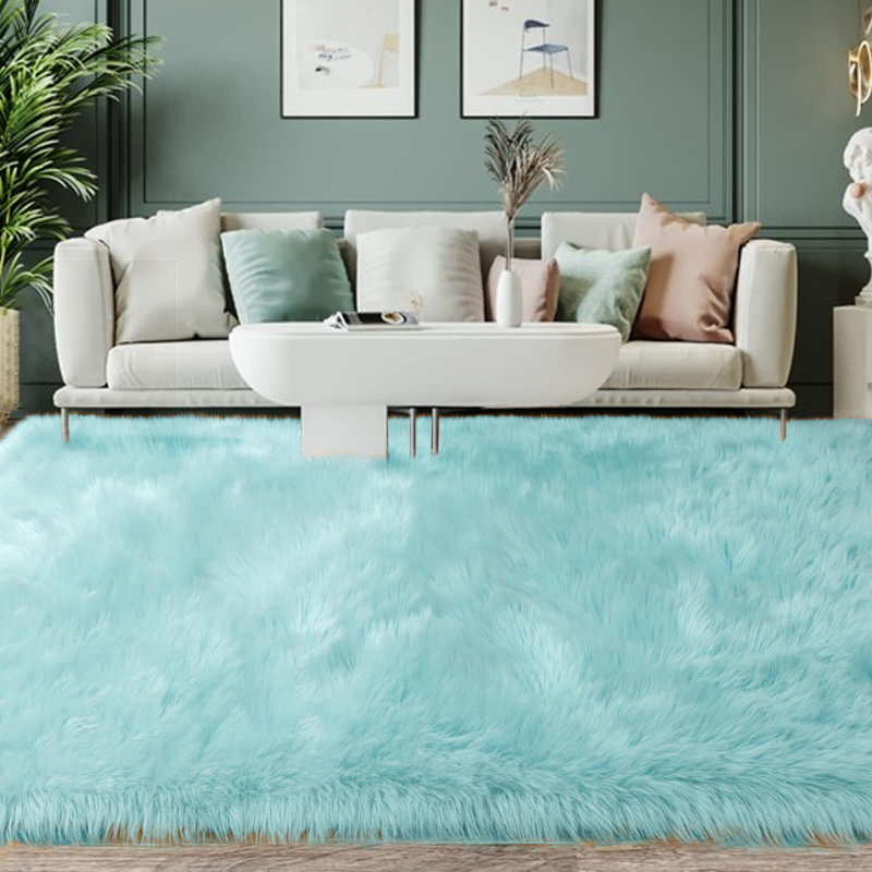 Jeremial Faux Sheepskin Indoor Rug, Rectangle 8' x 10'
