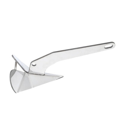 17LB Delta Style Boat Anchor – 316 Stainless Steel, Marine Grade, Fixed Eye for Yacht & Small Boat