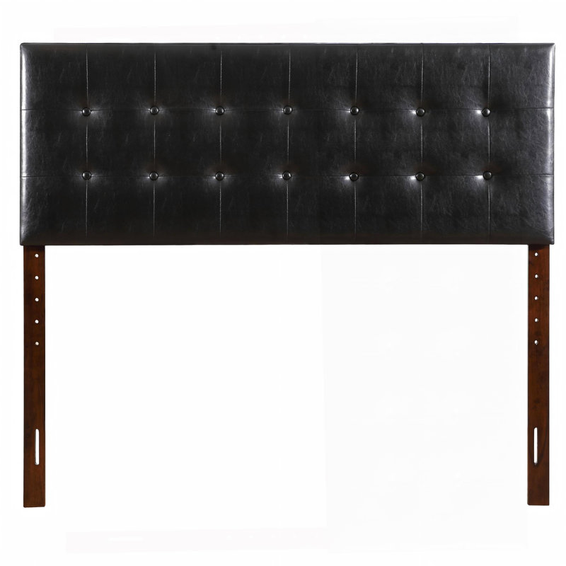 Stylish Upholstered Headboard For Bedrooms, Black, Queen