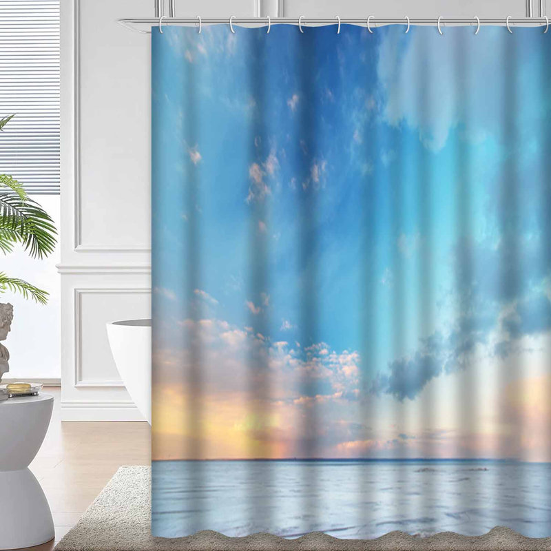 Rideau de douche Sky Sunset, L 72 po x l 84 po