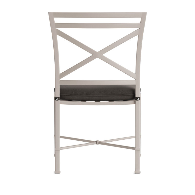 Venetian Outdoor Dining Side Chair, Fusion Charcoal, Brown, Dove Smooth