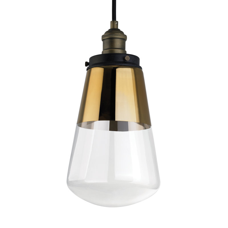 Jarne 1 - Light Single Pendant, Painted Aged Brass / Dark Weathered Zinc, Incandescent