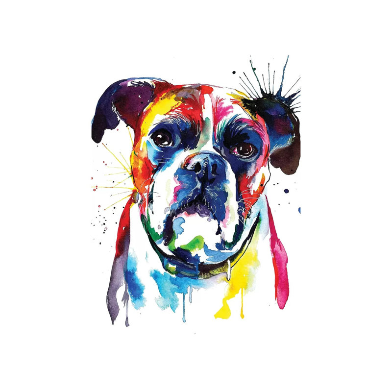 Boxer by Weekday Best - Painting on Canvas, 20.32 cm H x 30.48 cm W, Wrapped Canvas