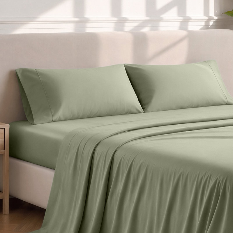 Soft Microfiber Pillowcase Set, Sage, 2 King Pillowcases