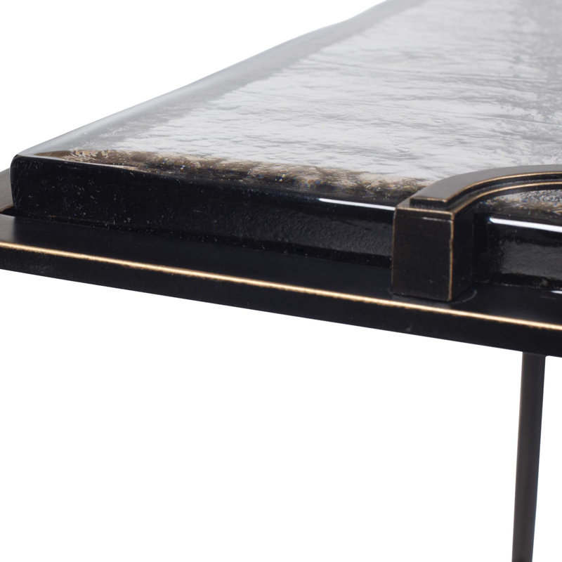 Uttermost Eisen Textured Glass Accent Table