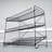 24" W X 14.9" D X 23.2" H 3-Open-Shelf Wire Rack for Countertop Chips Snack Book Display Black