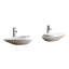 Lavabo de salle de bain vasque ovale en porcelaine vitreuse