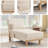 62.2''L Premium Chenille Chaise Lounge, Adjustable Backrest-611381297