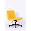 Chaise de bureau jaune avec accoudoirs croisés en lin jaune - polyvalente pour une utilisation à l'intérieur, réglable en hauteur, pivotant sur 360 ° et avec fonction d'inclinaison-137440312-137440311