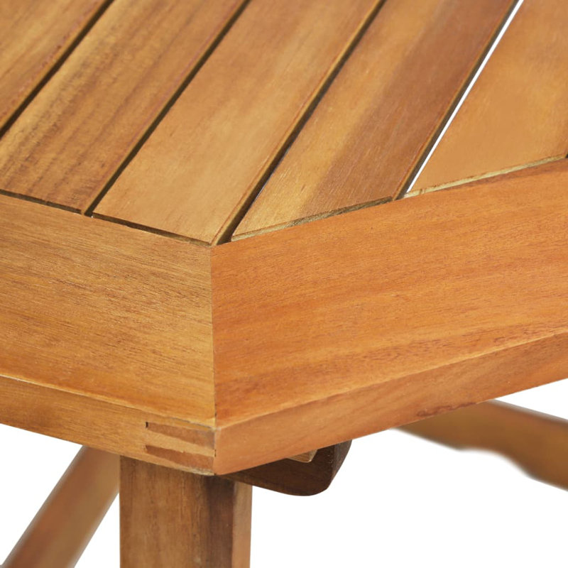  Bistro Set Brown Solid Acacia Wood