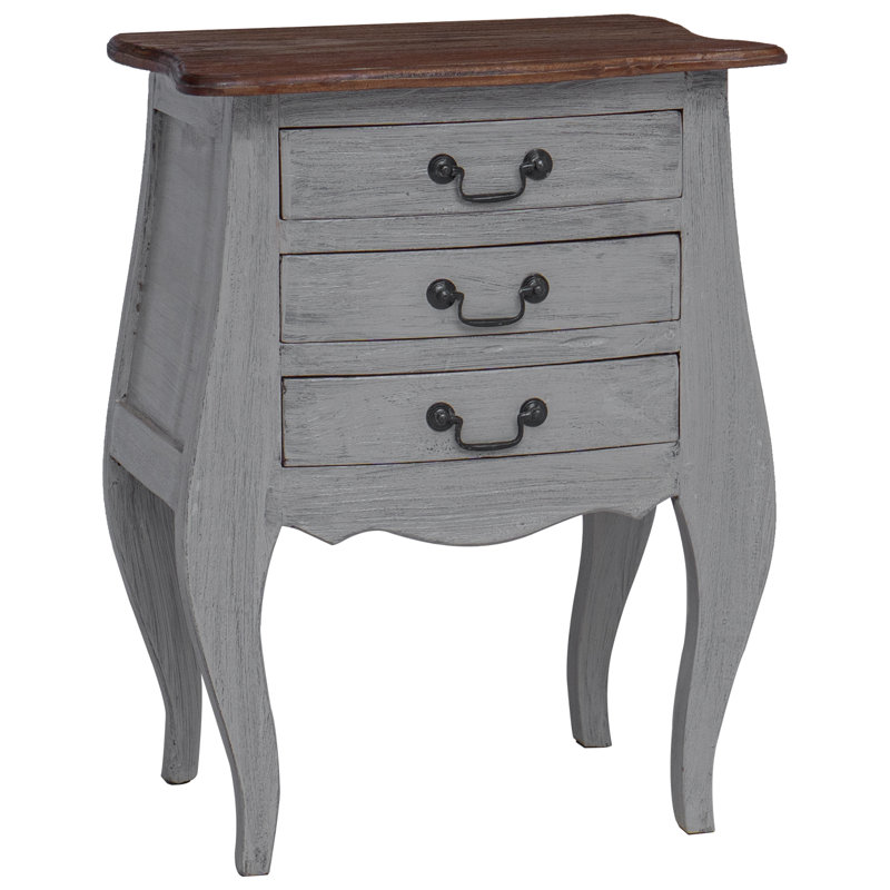 Bedside Cabinet Solid Mahogany Wood 48x35x64 cm