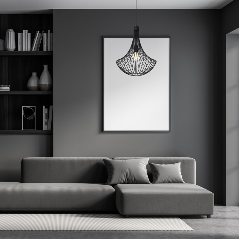 Cesta 1 - Light Black Geometric Pendant