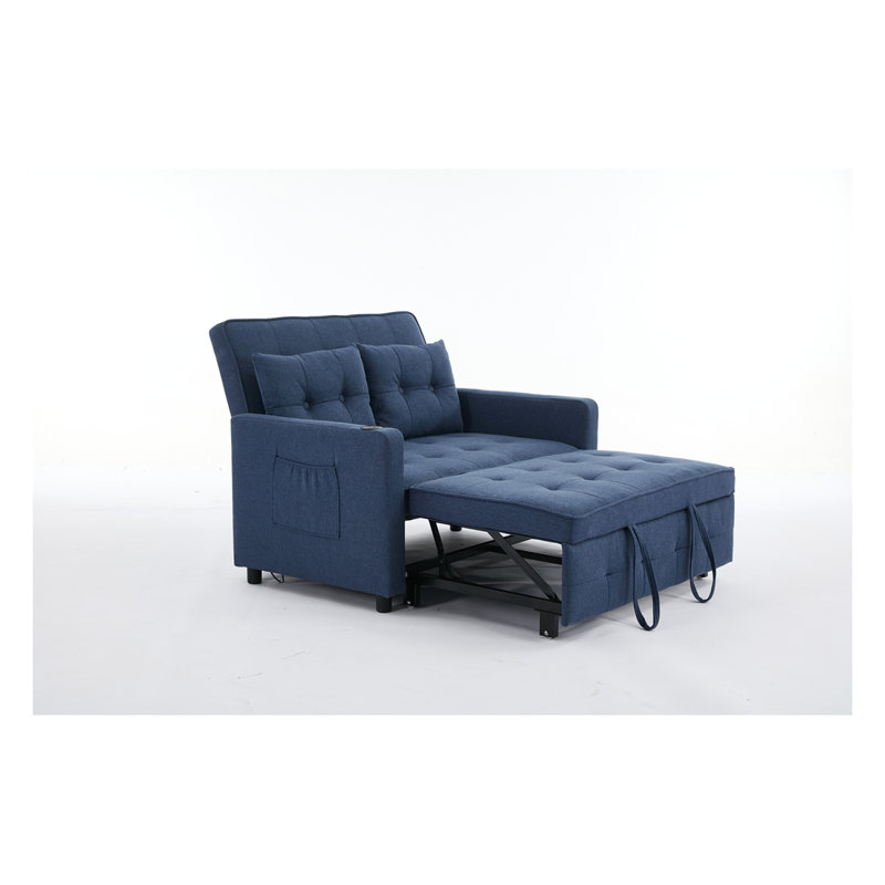 Fauteuil convertible Boneless, Bleu
