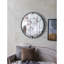 Miroir décoratif industriel - cadre mural en métal, 31,5 x 0,7 x 31,5 po, noir, 15,8 lb, mur rond 15,8 lb