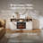 Wozniak Fluted Electric Fireplace TV Stand with Gold Handles -1172601718