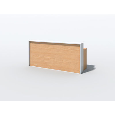 2 Person Rectangle Synthetic Laminate Reception Desk