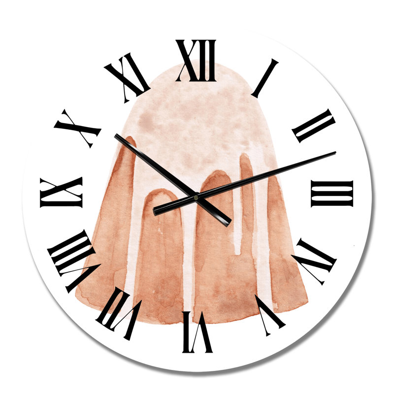 Gâteau de Pâques sur blanc - horloge murale traditionnelle, Moyen