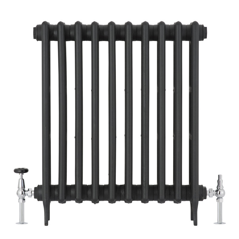 Abdiel Heating Manual Radiator Valve with Wheel Head & Lockshield, Chrome
