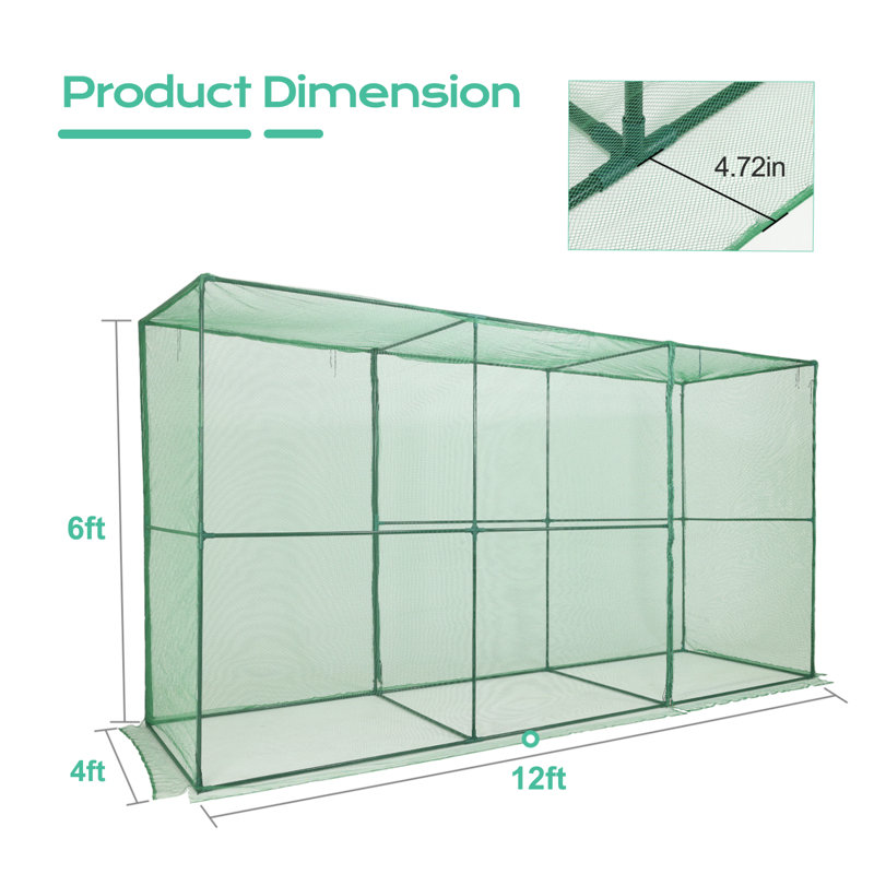 Tente de protection des plantes Aoodor, H 72 po x l 144 po x P 48 po