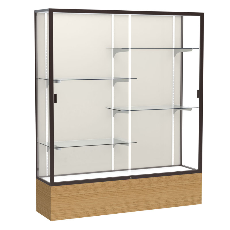 Reliant Series 72'' H x 60'' W Metal Trophy Display Case, Plaque Fabric, Dark Bronze, Autumn