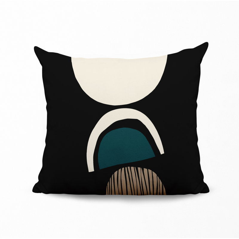 Jeté carré / extérieur en polyester Chamu, L 19 po x H 19 po, Émeraude