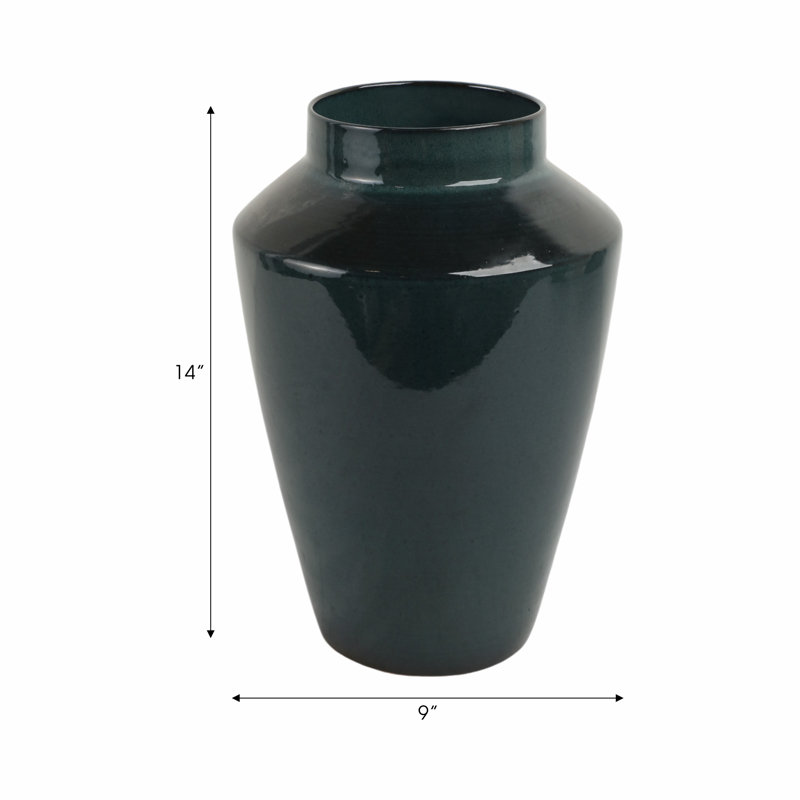Handcrafted Terracotta Vase with Modern Flared Design Decorative Ceramic Accent for Stylish Home Decor