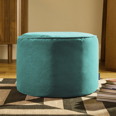 Milano 55Cm Wide Velvet Round Pouffe Ottoman
