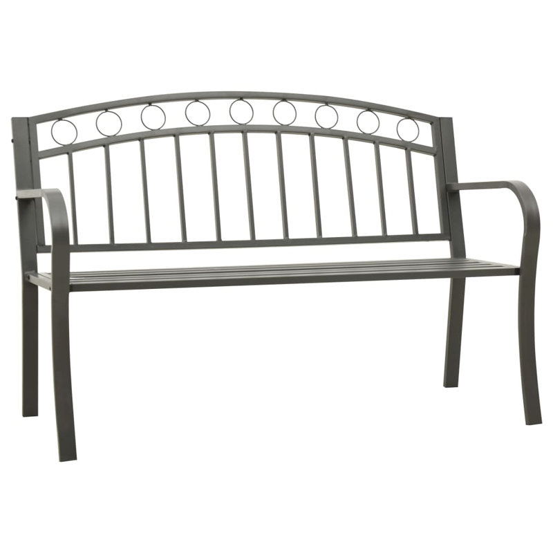 Winston Porter Garden Bench 49.2" Steel Grey, Grey
