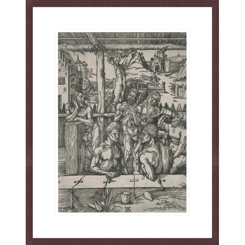 «Das Mannerbad» par Albrecht Dürer, H 21,75 po x l 17,15 po