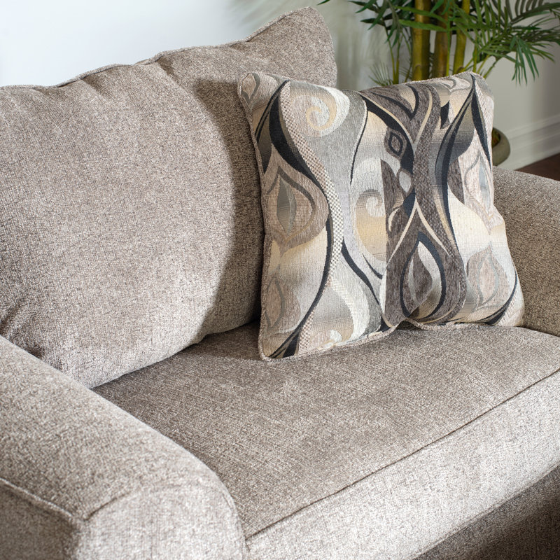 Chaise avec accoudoirs en tissu Camero, gris