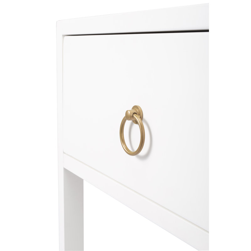 Elin 1-Drawer Nightstand, White