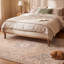 Tapis Meadow traditionnel à médaillon, style persan, gris crème, ivoire, beige, rose, lavable à la machine, antidérapant, à poils courts, pour l'intérieur et l'extérieur, adapté aux animaux domestiques, idéal pour le salon, la chambre, la salle à manger, l'entrée, le couloir ou le bureau.-1582206063