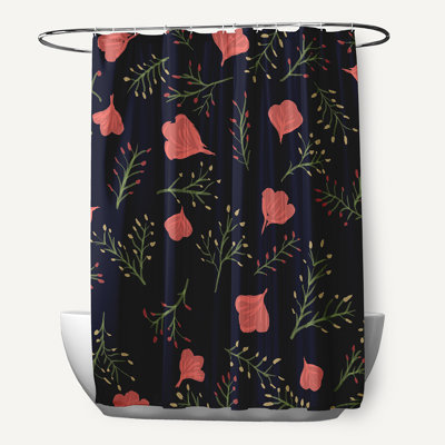 Rideau de douche simple en polyester Slezak
