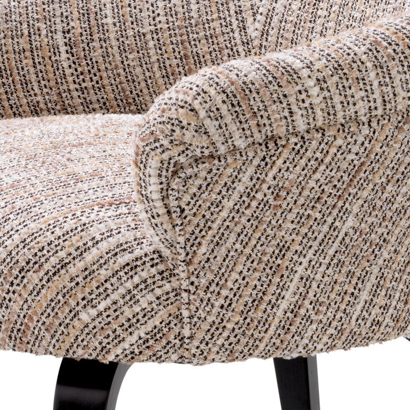 Moretti Upholstered Arm Chair, Mademoiselle Beige