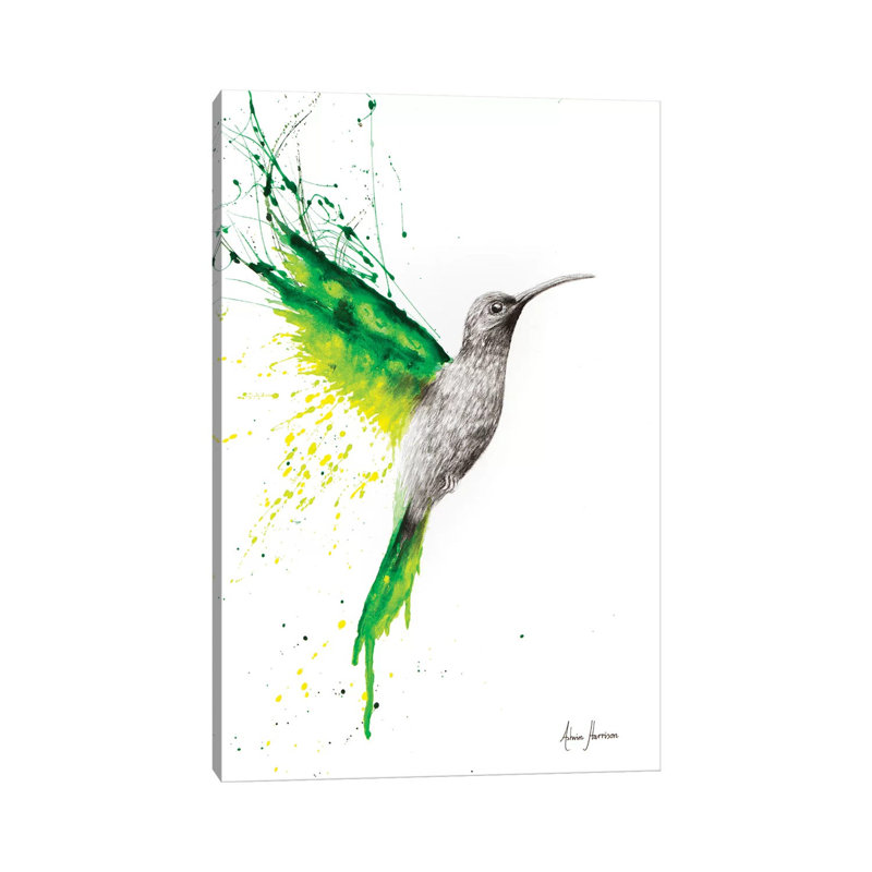 Emerald Sun by Ashvin Harrison - Print on Canvas, Wrapped Canvas, 20.32 cm H x 30.48 cm W