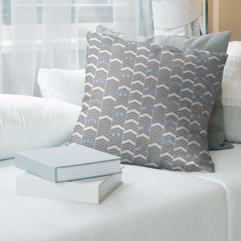 Coussin Rhonda Cheval, H 14 po x l 14 po, Duvet synthétique, Bleu