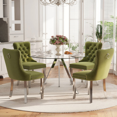 Round Dining Table Set for 4