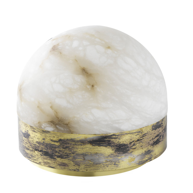 Lampe de table Lucid, Laiton argenté oxydé
