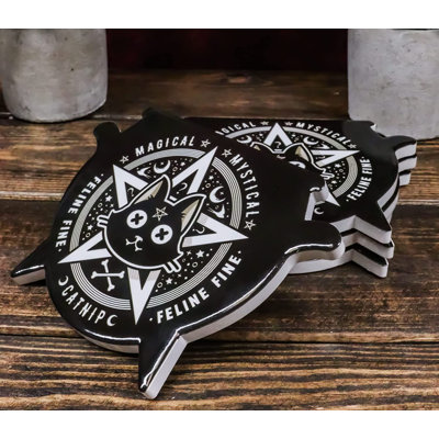 Porcelain China 4 Piece Coaster Set